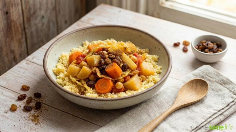 Recette de couscous végétarien sans gluten aux légumes d’hiver