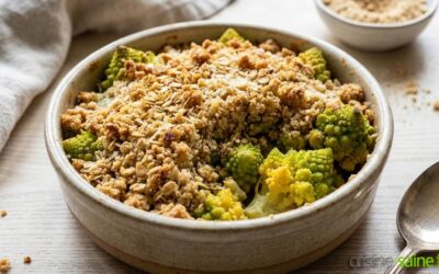 Crumble de chou romanesco à la noisette et au parmesan