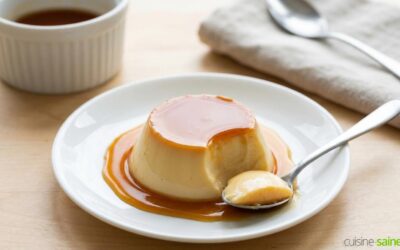Flan au caramel sans lactose vegan