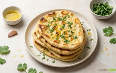 Recette de naan sans gluten à l’ail