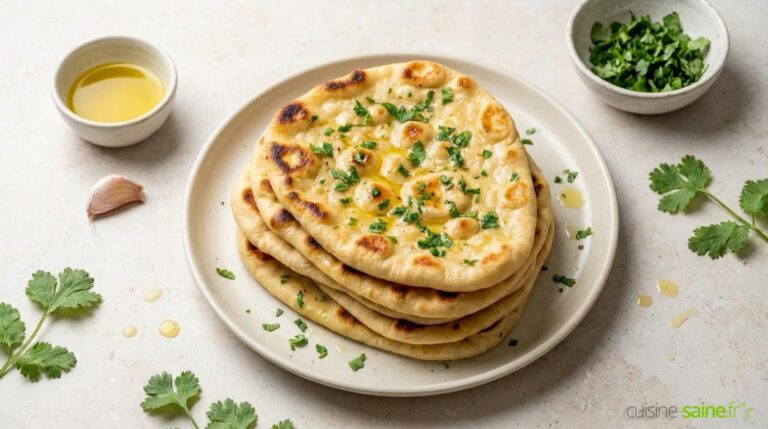 Recette de naan sans gluten à l’ail