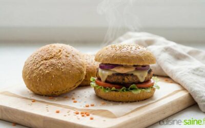 Pain burger sans gluten aux lentilles corail