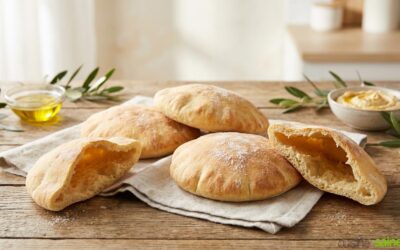 Pain pita sans gluten ni lactose au psyllium