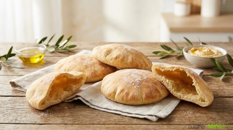Pain pita sans gluten ni lactose au psyllium