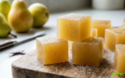 Pâtes de fruits fondantes à la poire et vanille (allégées)