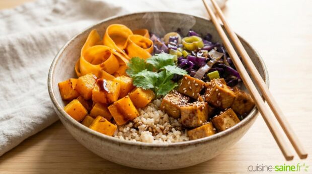 Poke bowl chaud d’hiver vegan