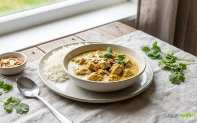 Poulet Shahi Korma sans lactose sans gluten