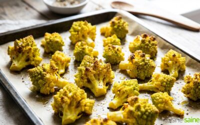 Chou Romanesco rôti au curcuma et fleur de sel
