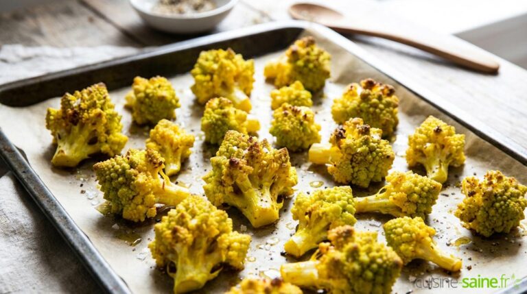 Chou Romanesco rôti au curcuma et fleur de sel