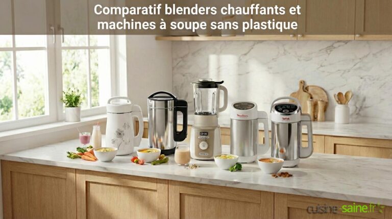 Comparatif blenders chauffants et machines à soupe sans plastique