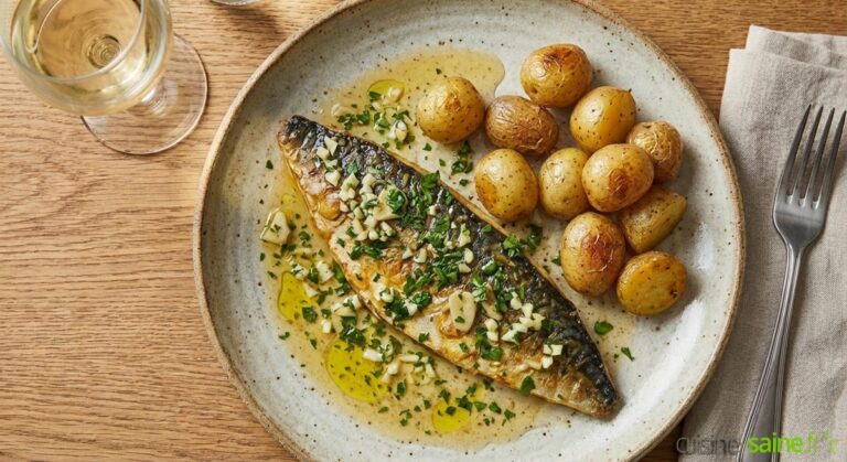Filets de maquereau à la poêle, citron et herbes fraîches