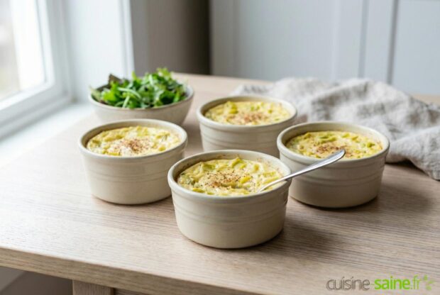 flans de poireaux sans lactose