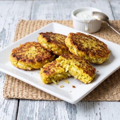 Galettes au chou chinois et curcuma (vegan & sans gluten)