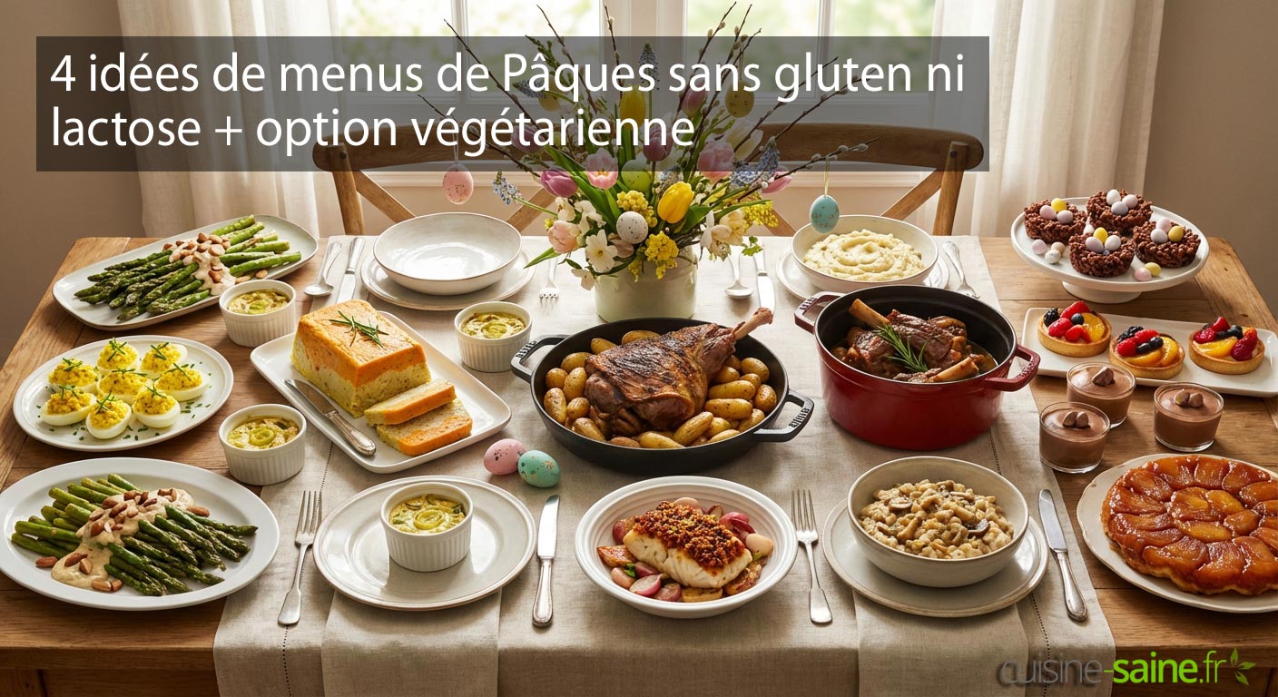 4 idées de menus de Pâques sans gluten ni lactose
