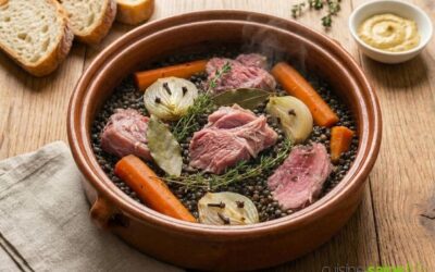 Palette de porc demi-sel aux lentilles