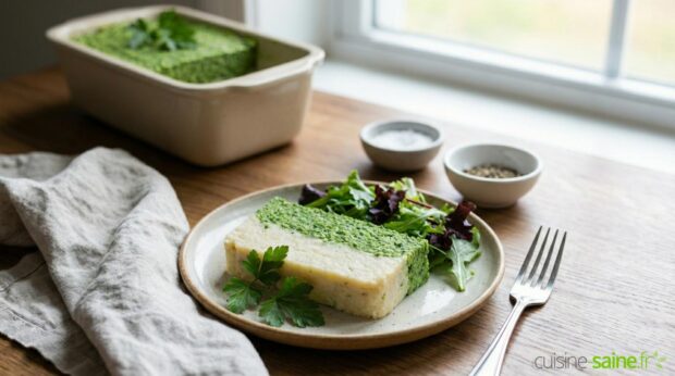 Terrine bicolore : chou-fleur, carottes et persillade