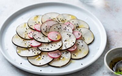 Carpaccio de radis noir et rose