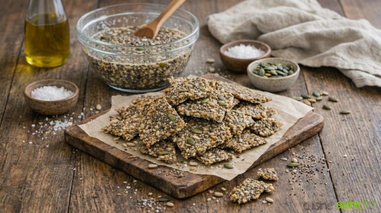 Crackers aux graines express et sans farine