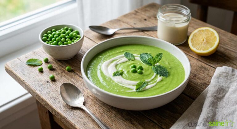 Recette de crème aux petits pois à tartiner