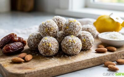 Energy balls dattes, citron et amandes