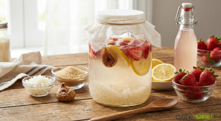 Recette kéfir de fruits maison à la fraise