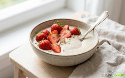 Pudding de sarrasin germé aux fruits et lait de chanvre
