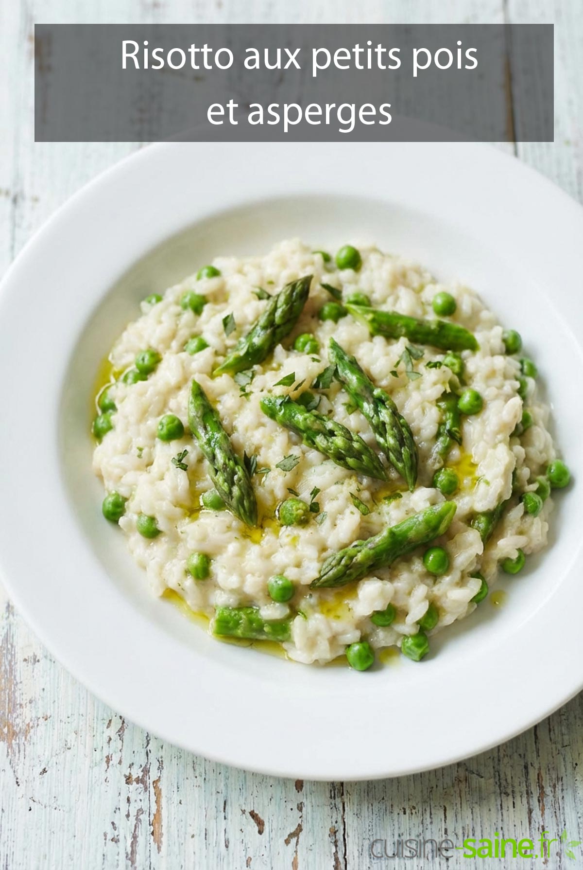 Risotto aux petits pois et asperges