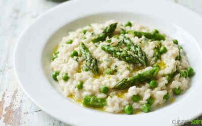 Risotto aux petits pois et asperges