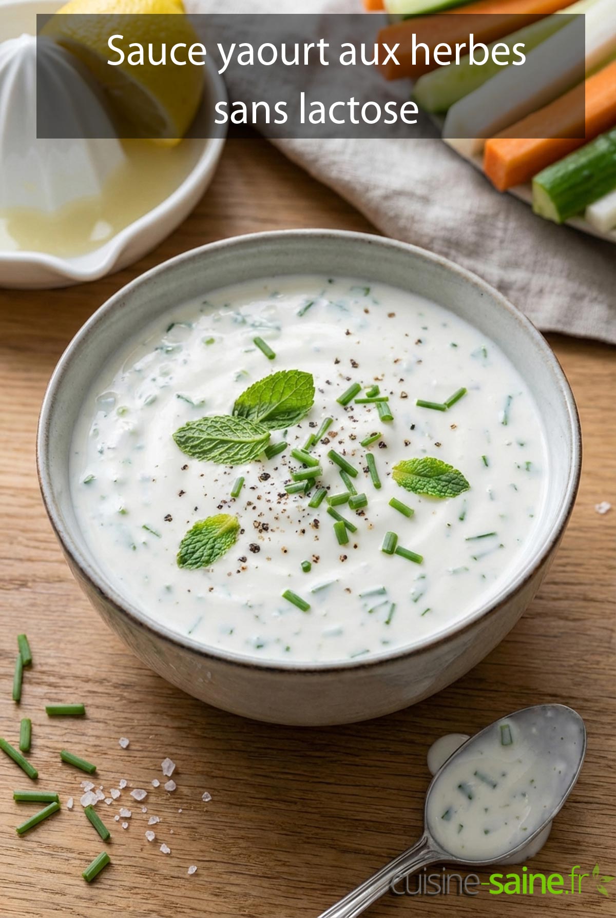 Sauce yaourt aux herbes sans lactose