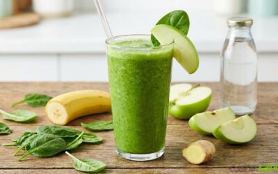 Smoothie vert glow aux épinards et pomme
