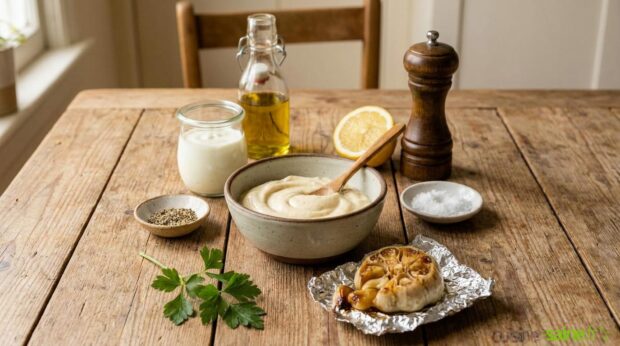Aïoli léger à l'ail confit (vegan)