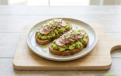 Recette d’avocado toast aux radis et graines germées
