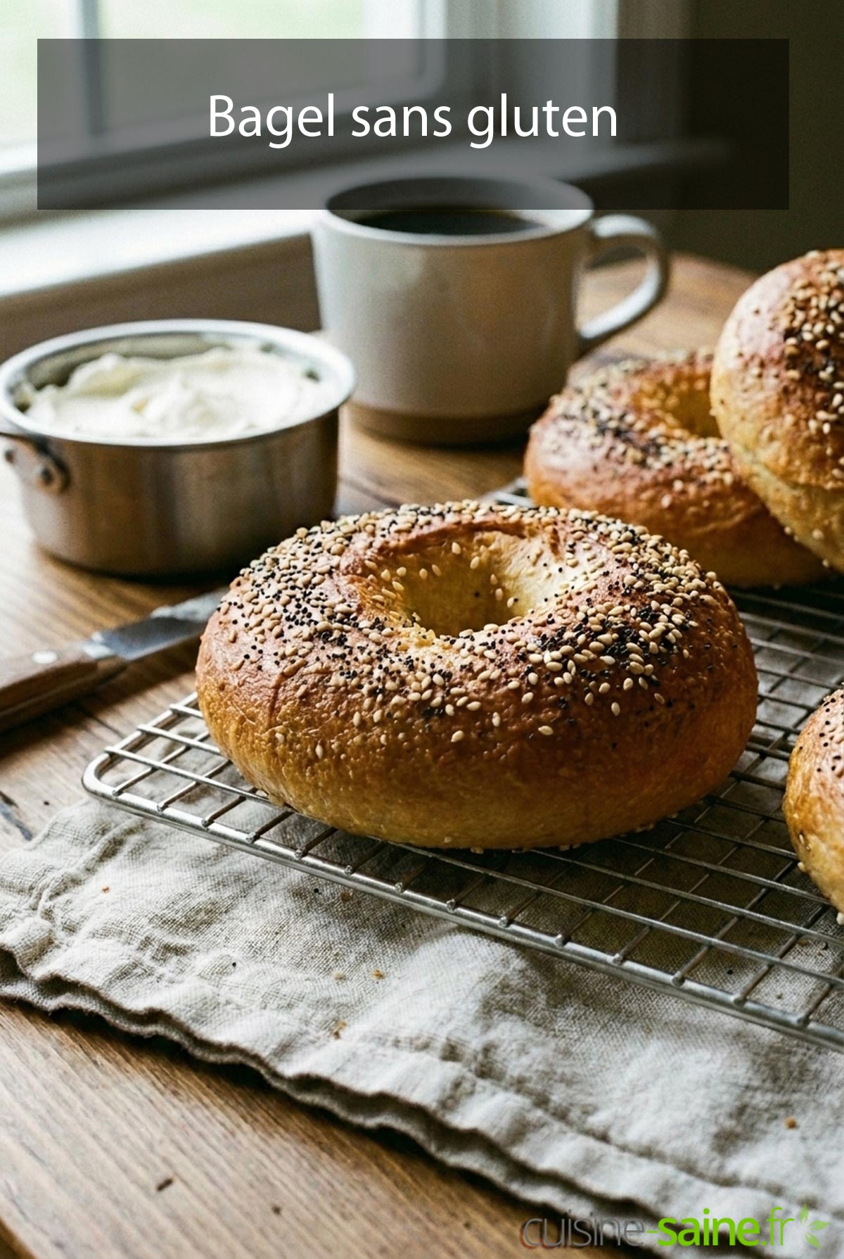 Mes bagels sans gluten faits maison, dorés et prêts à être dévorés