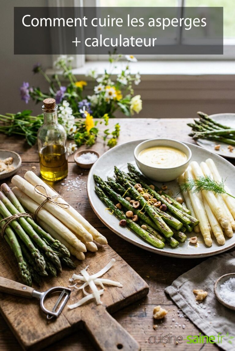 Comment cuire les asperges + calculateur