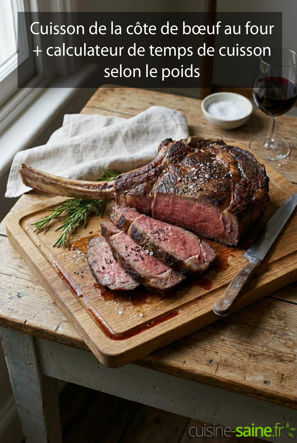 Cuisson de la côte de bœuf au four + calculateur de temps de cuisson selon l'épaisseur