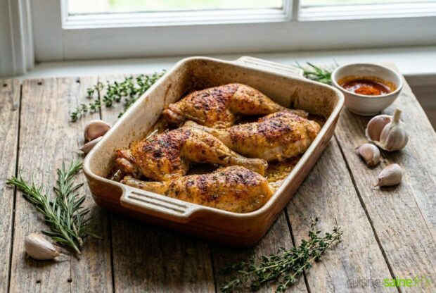 Cuisson des cuisses de poulet au four + calculateur temps de cuisson