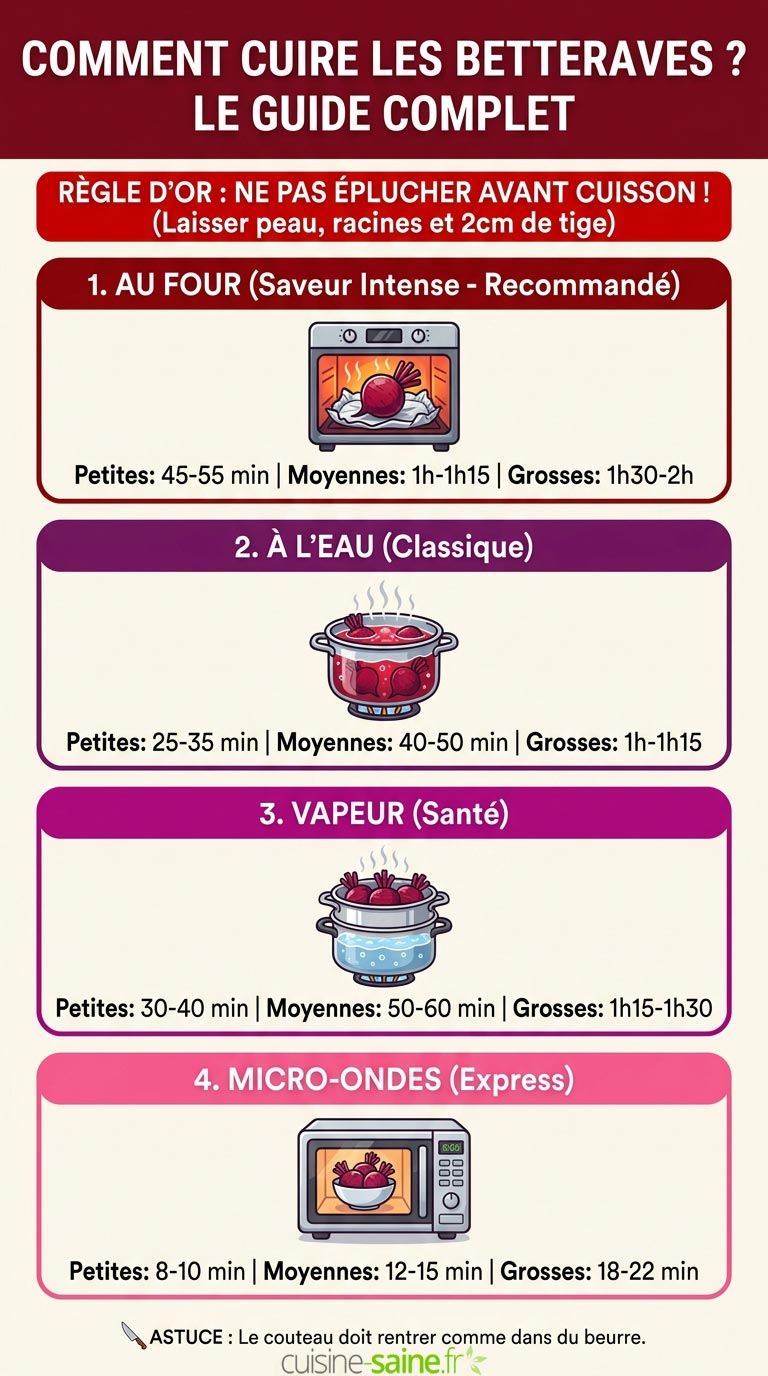 Infographie cuisson des betteraves