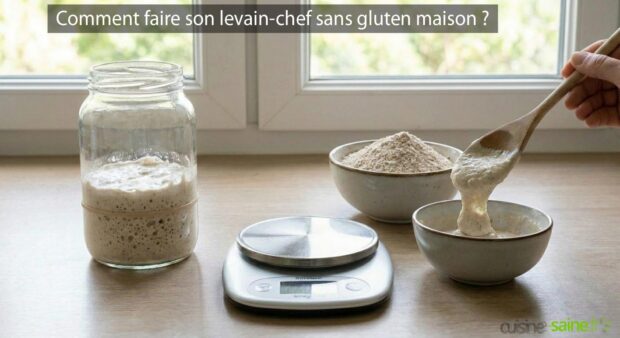 Mon levain-chef sans gluten actif et prêt à être utilisé