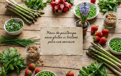 Menu de printemps sans gluten ni lactose pour une semaine