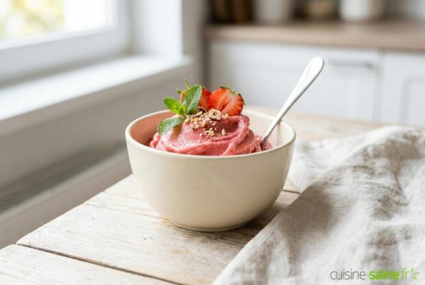 Nice cream minute banane fraise