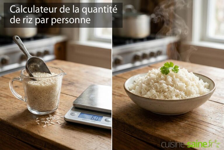 Quantité de riz par personne + calculateur