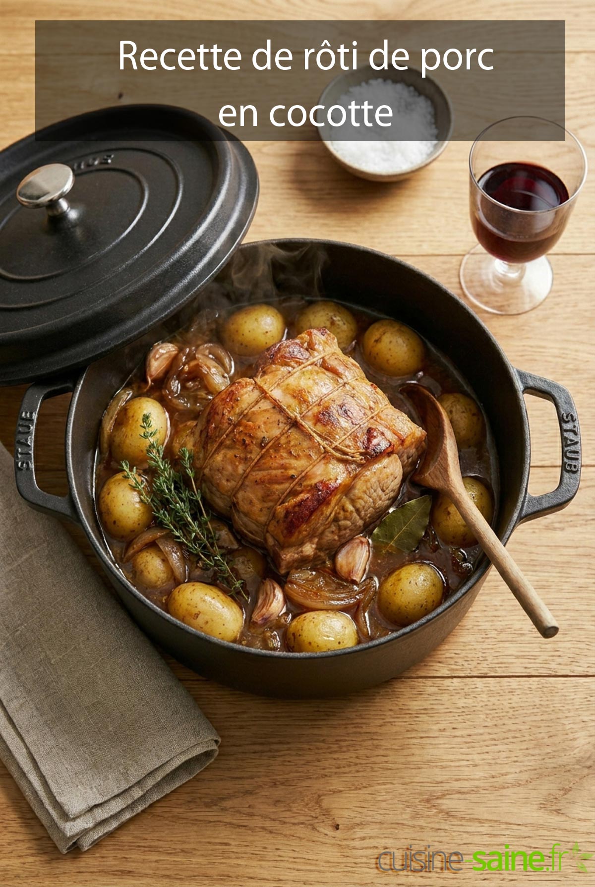 Viande de porc mijotée et ses petites pommes de terre