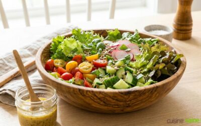 Salade verte composée d’été
