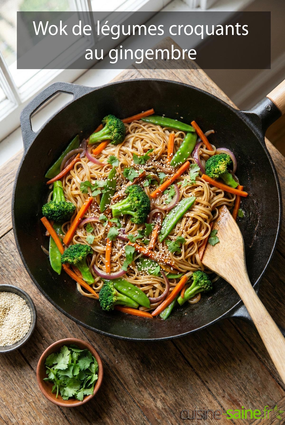 Recette de wok de légumes croquants au gingembre