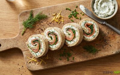 Wrap apéro sans gluten au saumon et herbes fraîches