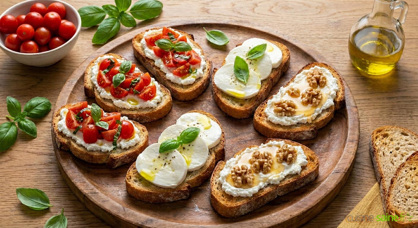 Bruschettas variées et rapides