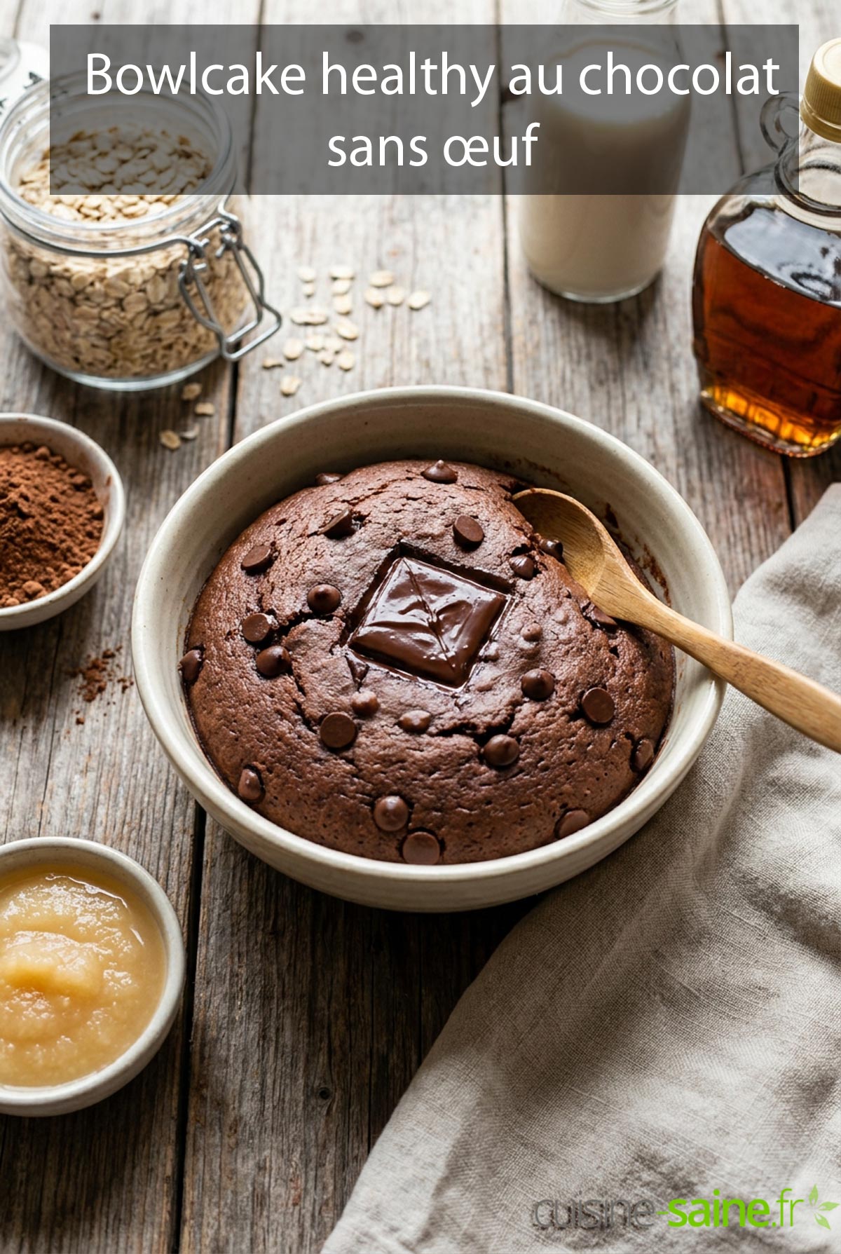 Bowlcake healthy au chocolat sans œuf