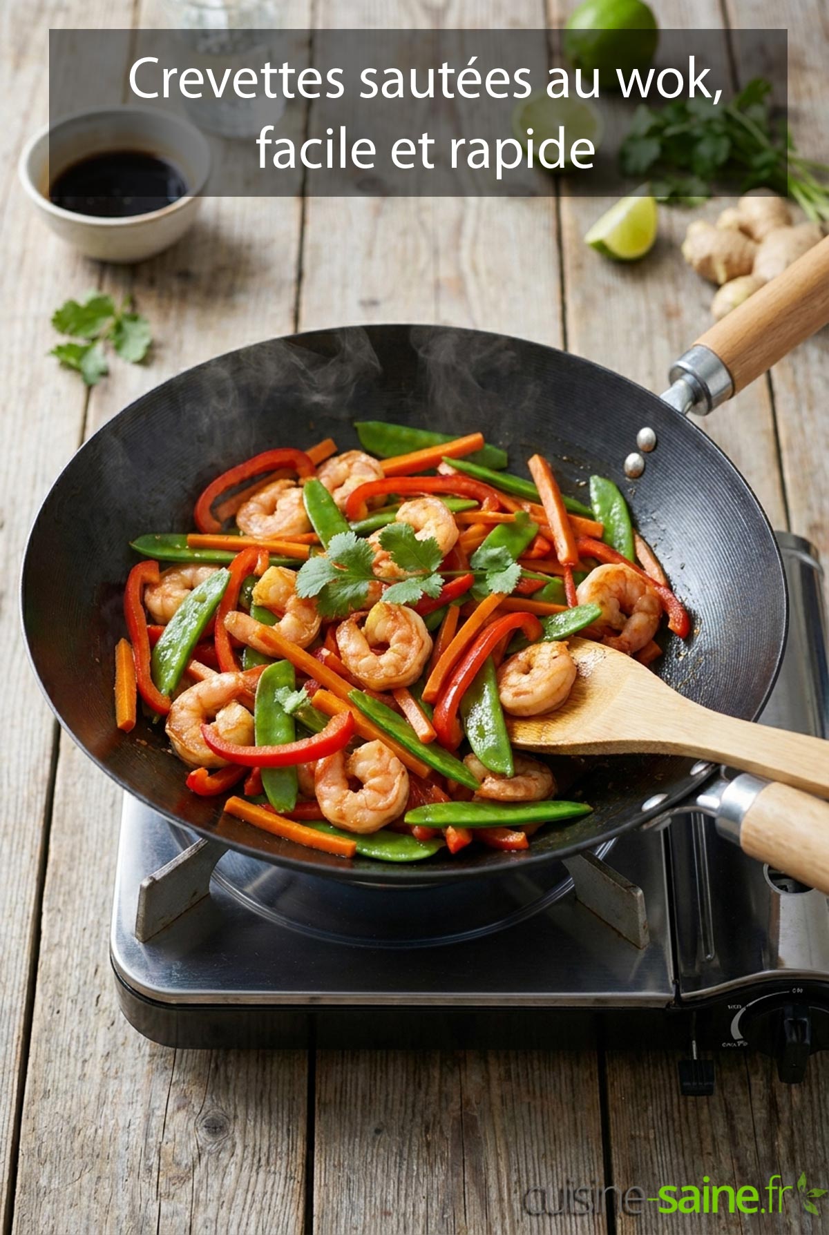 Crevettes sautées au wok, facile et rapide