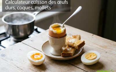 Cuisson des œufs durs, coques, mollets + calculateur