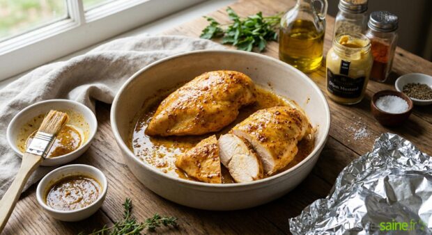 Cuisson du filet de poulet au four